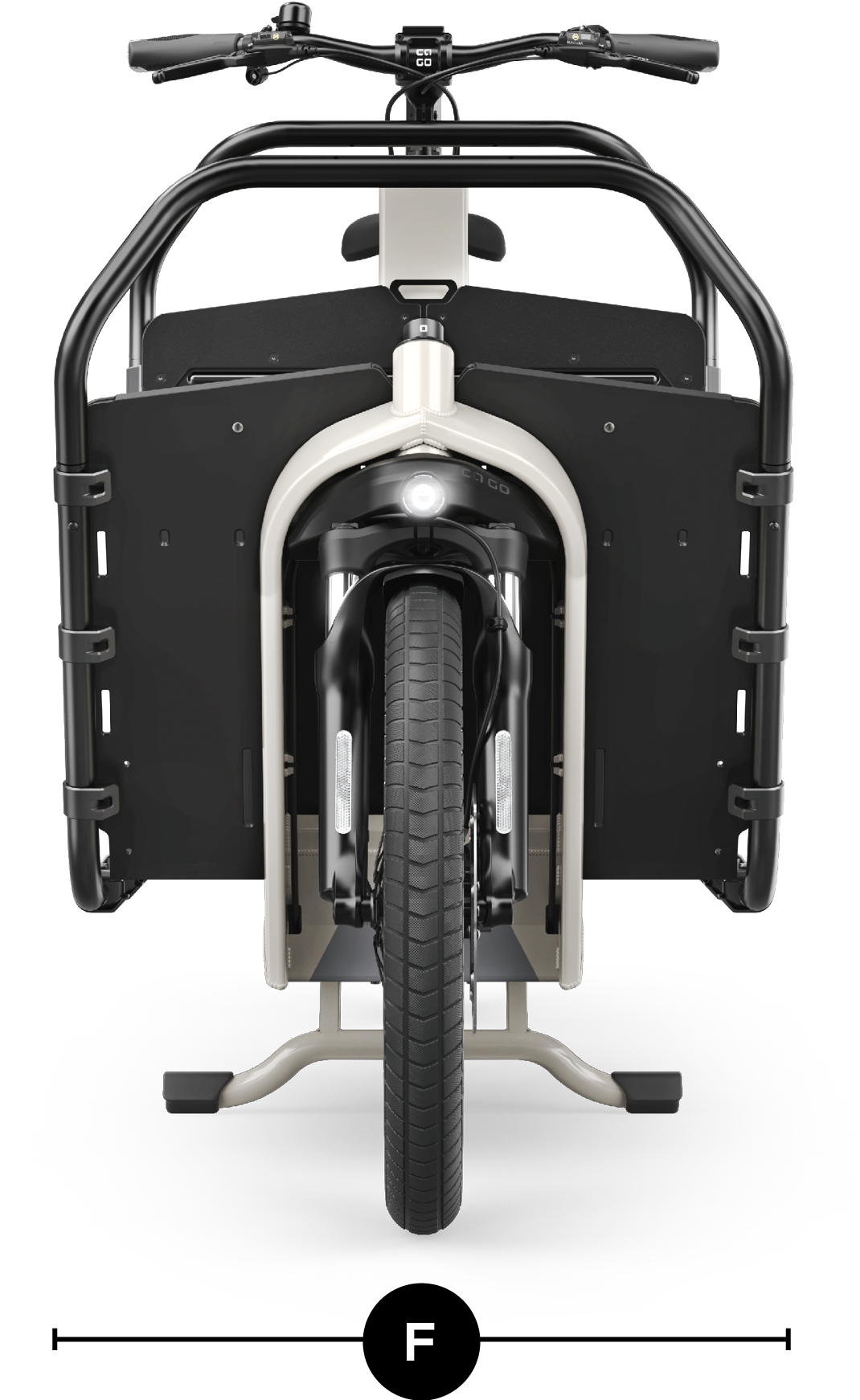 Frontalansicht des FS200 Life mit eingezeichneten Abmessungen.
                        Breite: 70 cm