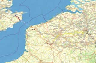 Streckenverlauf der 1. Etappe des Eurovelo 5.