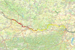 Streckenverlauf der 5. Etappe des Eurovelo 6