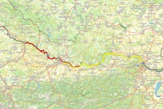 Streckenverlauf der 5. Etappe des Eurovelo 6