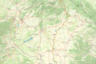 Streckenverlauf des Eurovelo 11 durch Ungarn auf einer Karte eingezeichnet