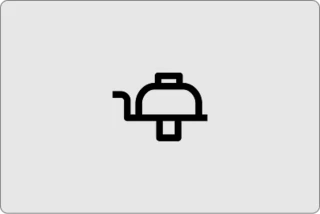 Schwarzer Umriss einer Fahrradklingel