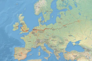 Streckenverlauf des Eurovelo 2 
