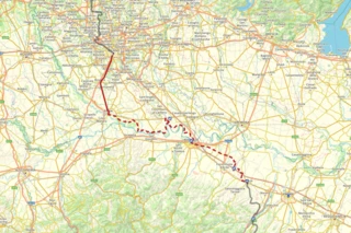 Streckenverlauf der 6. Etappe des Eurovelo 5.