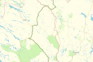 Verlauf des Eurovelo 7 in Nordschweden