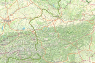 Verlauf des Eurovelo 7 in Österreich