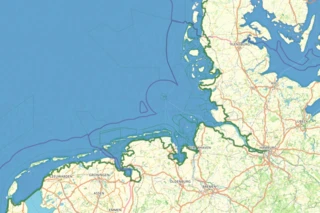 Streckenverlauf des Eurovelo 12 in Deutschland auf einer Karte eingezeichnet