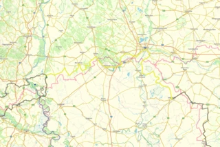 Verlauf des Eurovelo 13 in Ungarn und Serbien auf einer Karte eingezeichnet