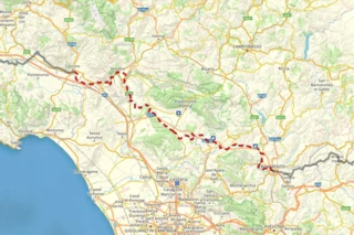 Streckenverlauf der 10. Etappe des Eurovelo 5.