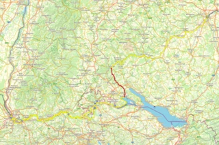 Streckenverlauf der 3. Etappe des Eurovelo 6