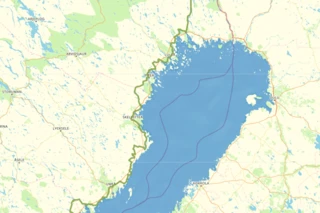 Verlauf des Eurovelo 7 in Nordschweden