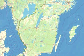 Verlauf des Eurovelo 7 in Südschweden