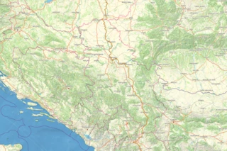 Streckenverlauf des Eurovelo 11 durch Serbien auf einer Karte eingezeichnet