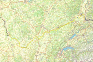 Streckenverlauf der 2. Etappe des Eurovelo 6