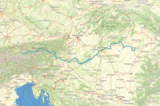 Verlauf des Eurovelo 14 auf einer Karte eingezeichnet