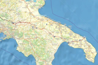 Streckenverlauf der 11. Etappe des Eurovelo 5.