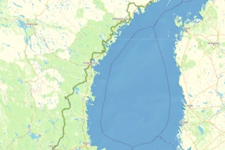 Verlauf des Eurovelo 7 im mittleren Teil von Schweden