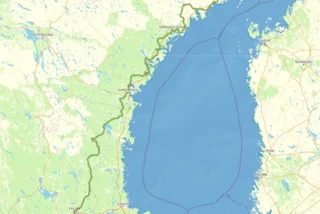 Verlauf des Eurovelo 7 im mittleren Teil von Schweden