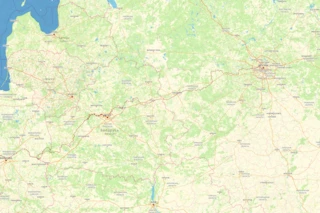 Streckenverlauf der 6. Etappe des Eurovelo 2 durch Belarus und Russland.