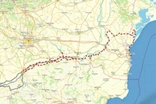 Streckenverlauf der 9. Etappe des Eurovelo 6