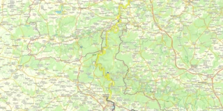 Verlauf der 3. Etappe der Eurovelo 19-Route von Charleville-Mézières nach Vieux Revin auf einer Karte eingezeichnet