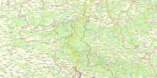 Verlauf der 3. Etappe der Eurovelo 19-Route von Charleville-Mézières nach Vieux Revin auf einer Karte eingezeichnet