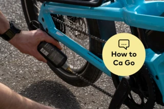 Fahrradkette vom Ca Go CS wird geölt