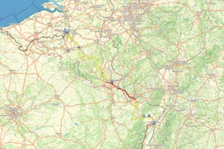Streckenverlauf der 2. Etappe des Eurovelo 5.