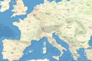 Streckenverlauf des Eurovelo 5 durch Europa.