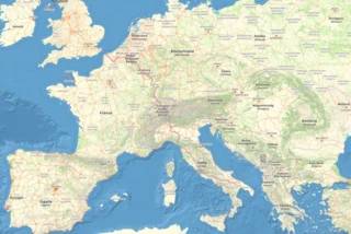 Streckenverlauf des Eurovelo 5 durch Europa.