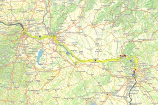 Streckenverlauf der 6. Etappe des Eurovelo 6