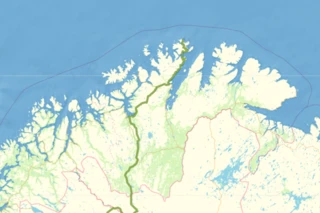 Verlauf des Eurovelo 7 in Norwegen