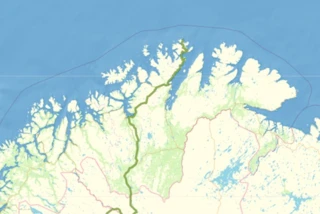 Verlauf des Eurovelo 7 in Norwegen