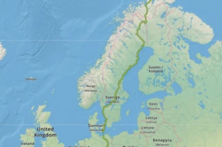 Verlauf des Eurovelo 7 in Schweden