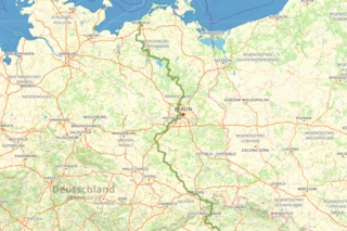 Verlauf des Eurovelo 7 in Deutschland