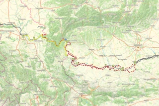 Streckenverlauf der 8. Etappe des Eurovelo 6