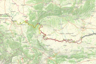 Streckenverlauf der 8. Etappe des Eurovelo 6