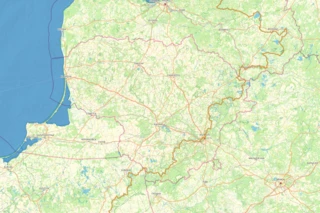 Streckenverlauf des Eurovelo 11 durch Litauen auf einer Karte eingezeichnet